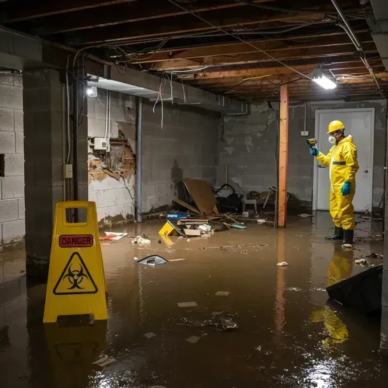 Flooded Basement Electrical Hazard in Old Jamestown, MO Property